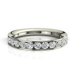 Load image into Gallery viewer, Demi-alliance 17 diamants ronds 0.60 carat or blanc Antonia
