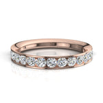 Load image into Gallery viewer, Demi-alliance 17 diamants ronds 0.60 carat or rose Antonia
