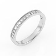 Demi-alliance 18 diamants naturels ronds 0.25 carat or blanc 14 carats Apollonia