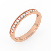 Demi-alliance 18 diamants naturels ronds 0.25 carat or rose 14 carats Apollonia