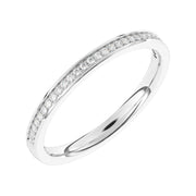 Demi-alliance 29 diamants naturels ronds 0.12 carat or blanc 14 carats Carmina