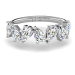 Load image into Gallery viewer, Demi-alliance 7 diamants naturels poires 1.40 carat or blanc Aline