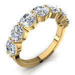 Load image into Gallery viewer, Demi-alliance 7 diamants ronds 1.75 carat or jaune Daniela
