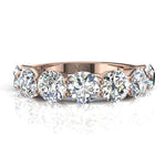 Load image into Gallery viewer, Demi-alliance 7 diamants ronds 1.75 carat or rose Daniela
