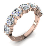 Load image into Gallery viewer, Demi-alliance 7 diamants ronds 1.75 carat or rose Daniela
