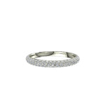 Load image into Gallery viewer, Demi-alliance 75 diamants naturels ronds 0.75 carat or blanc Simona