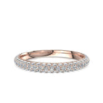 Load image into Gallery viewer, Demi-alliance 75 diamants ronds 0.75 carat or rose Simona
