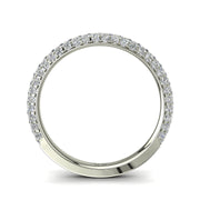 Demi-alliance 75 diamants synthétiques ronds 0.75 carat or blanc Simona