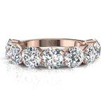 Charger l'image dans la visionneuse de la galerie, Demi-alliance 9 diamants naturels ronds 1.80 carat or rose Daniela