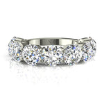Charger l'image dans la visionneuse de la galerie, Demi-alliance 9 diamants naturels ronds 4.50 carats or blanc Daniela
