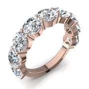 Demi-alliance 9 diamants naturels ronds 4.50 carats or rose Daniela