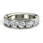 Load image into Gallery viewer, Demi-alliance 9 diamants ronds 1.60 carat or blanc Antonia
