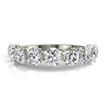 Load image into Gallery viewer, Demi-alliance 9 diamants ronds 1.60 carat or blanc Martina
