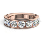 Load image into Gallery viewer, Demi-alliance 9 diamants ronds 1.60 carat or rose Antonia
