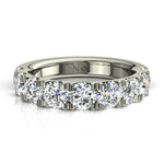 Load image into Gallery viewer, Demi-alliance 9 diamants ronds 1.80 carat or blanc Gabriela
