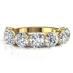 Load image into Gallery viewer, Demi-alliance 9 diamants ronds 1.80 carat or jaune Daniela
