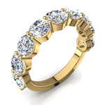 Load image into Gallery viewer, Demi-alliance 9 diamants ronds 1.80 carat or jaune Daniela
