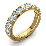 Load image into Gallery viewer, Demi-alliance 9 diamants ronds 1.80 carat or jaune Gabriela
