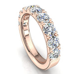 Load image into Gallery viewer, Demi-alliance 9 diamants ronds 1.80 carat or rose Gabriela
