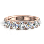 Load image into Gallery viewer, Demi-alliance 9 diamants ronds 1.80 carat or rose Gabriela
