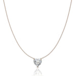 Charger l&#39;image dans la visionneuse de la galerie, Pendentif diamant coeur 0.60 carat or rose Ely
