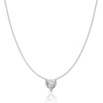 Load image into Gallery viewer, Pendentif diamant coeur 1.50 carat or blanc Ely
