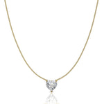 Load image into Gallery viewer, Pendentif diamant coeur 1.50 carat or jaune Ely
