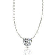 Pendentif diamant coeur 2.50 carats or blanc Ely