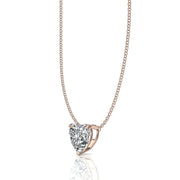 Pendentif diamant coeur 2.50 carats or rose Ely