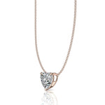 Load image into Gallery viewer, Pendentif diamant coeur 3.00 carats or rose Ely
