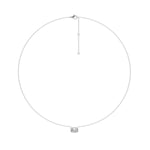 Load image into Gallery viewer, Pendentif diamant Émeraude 0.50 carat or blanc Cornelia