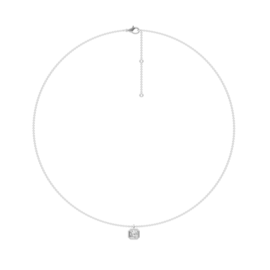 Pendentif diamant Émeraude 0.50 carat or blanc Fausta