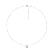 Pendentif diamant Émeraude 0.50 carat or blanc Fausta