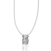 Pendentif diamant Émeraude 2.00 carat or blanc Ely