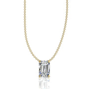 Pendentif diamant Émeraude 2.00 carat or jaune Ely