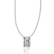 Pendentif diamant Émeraude 2.00 carat or rose Ely