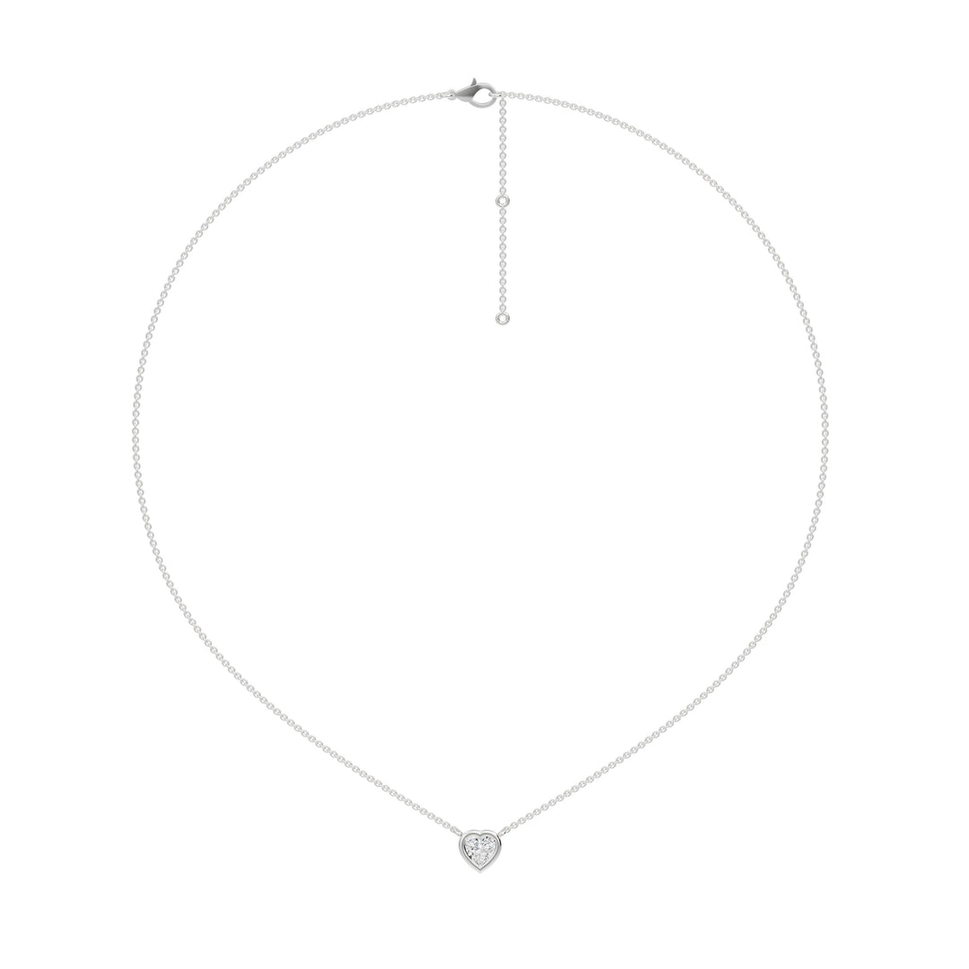 Pendentif diamant naturel coeur 0.50 carat or blanc Brunella
