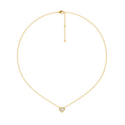Pendentif diamant naturel coeur 0.50 carat or jaune Brunella