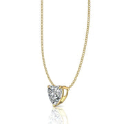 Pendentif diamant naturel coeur 2.50 carats or jaune Ely