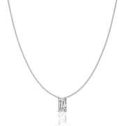 Pendentif diamant naturel Émeraude 0.50 carat or blanc Ely