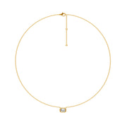 Pendentif diamant naturel Émeraude 0.50 carat or jaune Cornelia