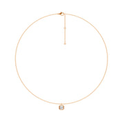 Pendentif diamant naturel Émeraude 0.50 carat or rose Fausta