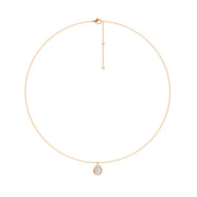 Pendentif diamant naturel poire 0.50 carat or rose Annabella