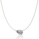 Load image into Gallery viewer, Pendentif diamant naturel poire 1.00 carat or blanc Graziella