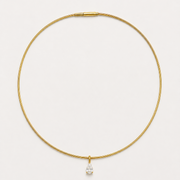 Pendentif diamant naturel poire 1.00 carat or jaune 14 carats Charly