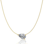 Load image into Gallery viewer, Pendentif diamant naturel poire 1.00 carat or jaune Graziella