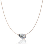 Load image into Gallery viewer, Pendentif diamant naturel poire 1.00 carat or rose Graziella