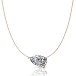 Load image into Gallery viewer, Pendentif diamant naturel poire 3.00 carats or rose Graziella
