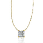 Load image into Gallery viewer, Pendentif diamant naturel princesse 1.00 carat or jaune Ely
