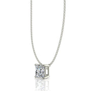 Pendentif diamant naturel princesse 1.70 carat or blanc Ely
